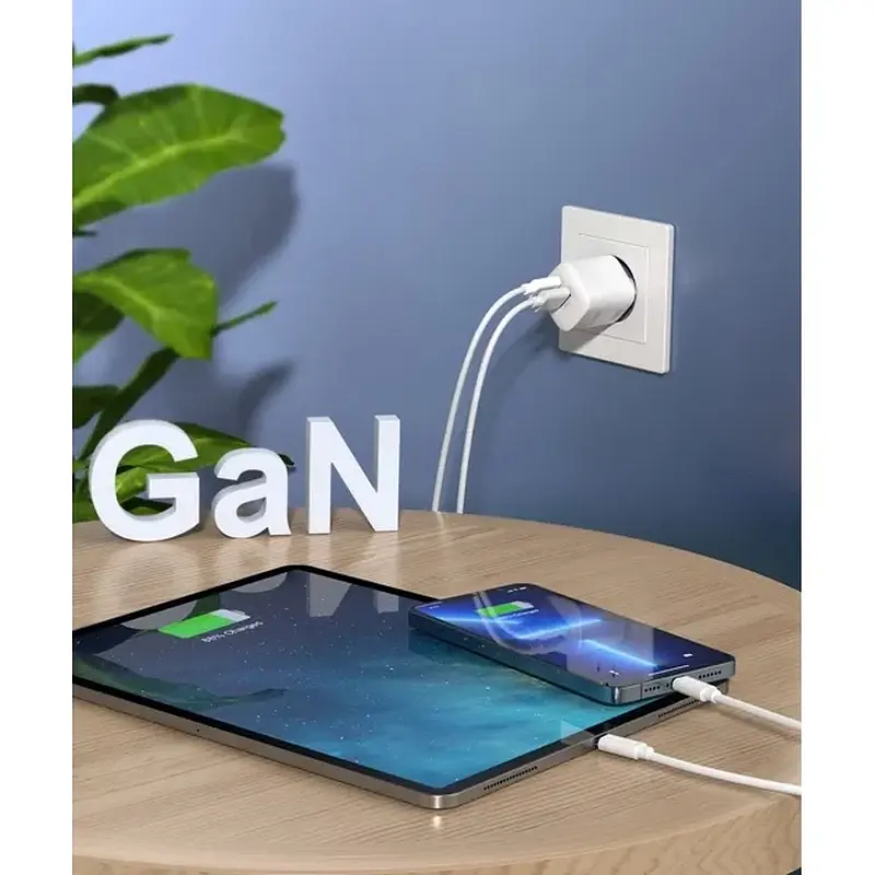 ЗП Choetech PD5006-EU-WH, USB-A/USB-С - фото 3