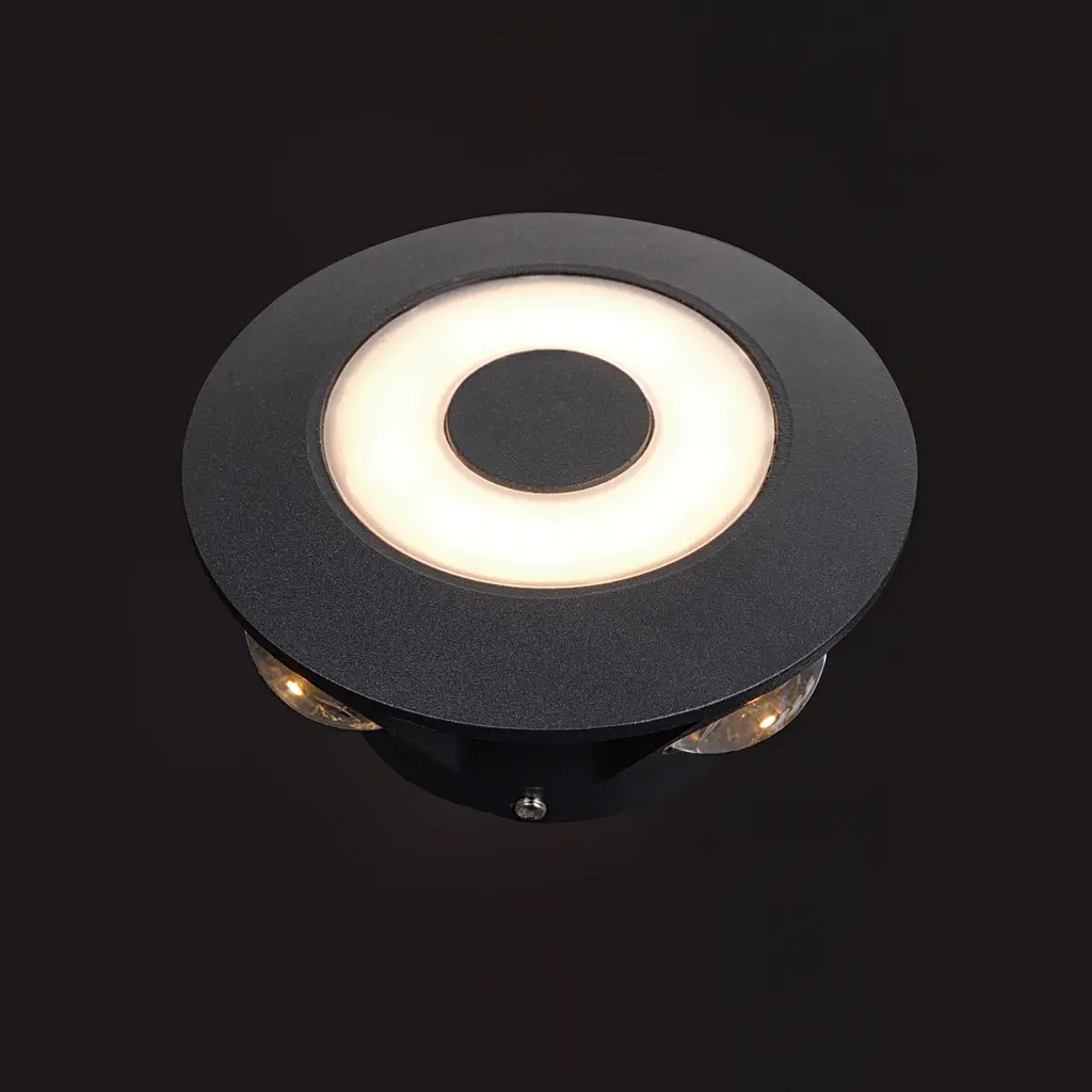 Підсвітка Brille фасадна Коло LED 5W WW IP54 BK (AL-618) - фото 8