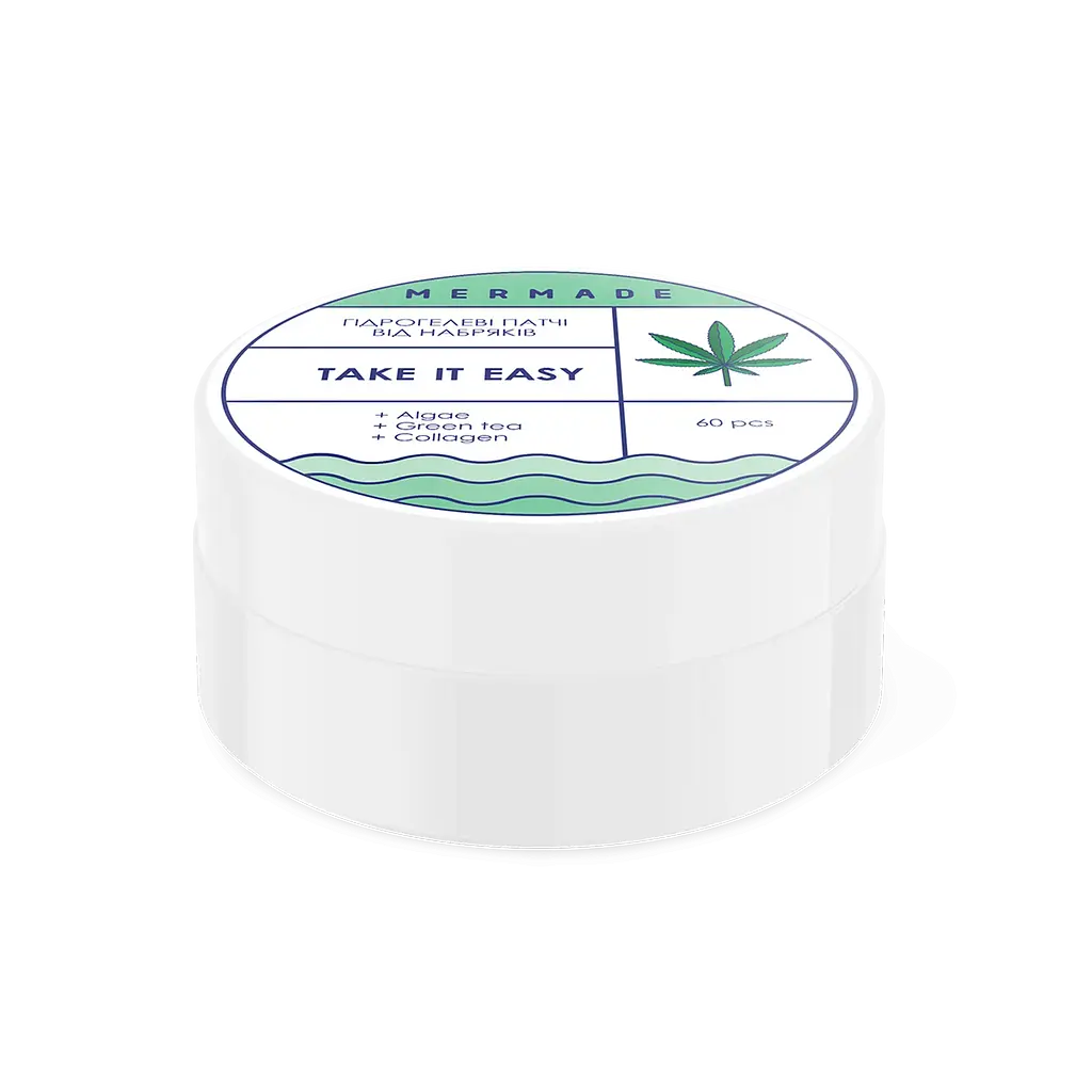 Подарунковий набір Mermade Balance Your Skin: гель для вмивання обличчя Wait Clean Up Step Up 50 мл + тонік-міст для обличчя Balance 150 мл + тонізуючі гідрогелеві патчі під очі Take it easy 60 шт. + заспокійлива сироватка для обличчя Take it EEEasy 30 мл - фото 7