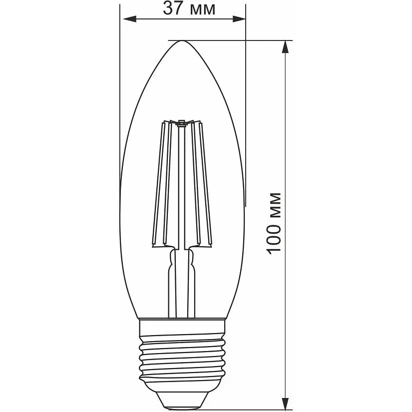 Светодиодная лампа Videx Filament 4W E27 4100K (VL-C37F-04274) - фото 3