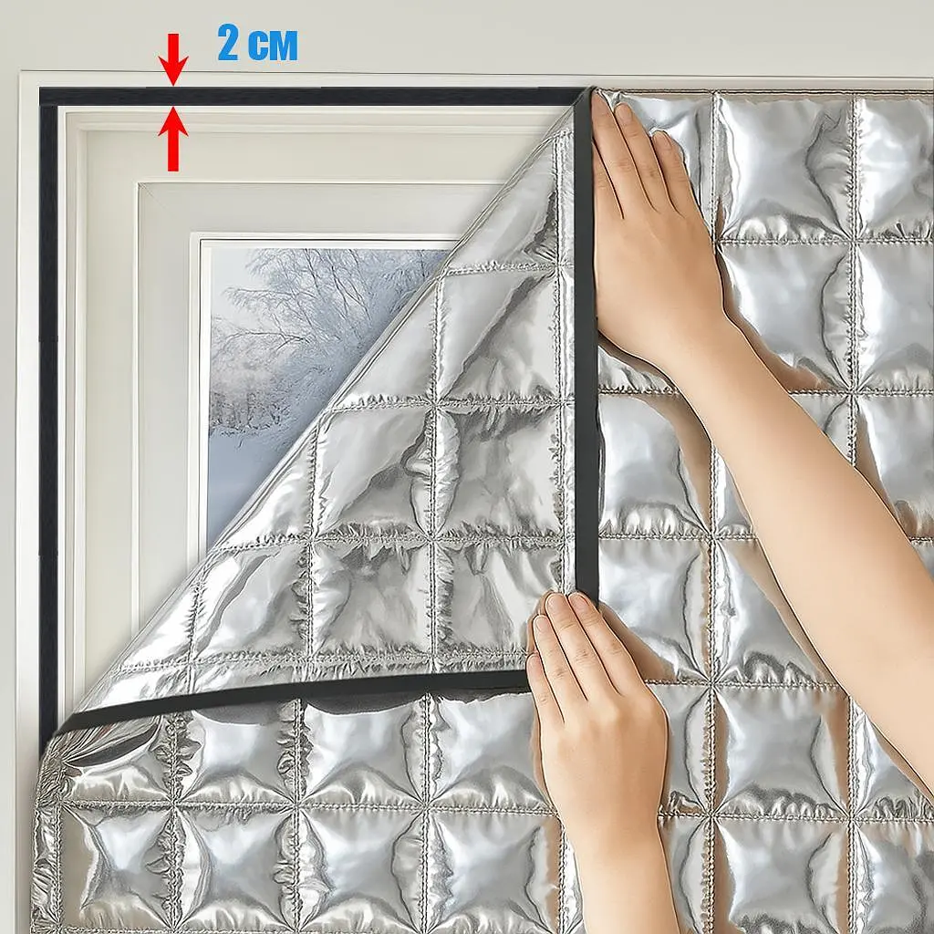 Теплі штори дверні на магнітах Срібло P 85 x 215 см - фото 9