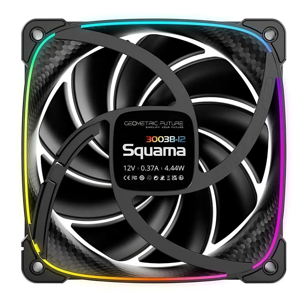 Вентилятор Geometric Future Squama 3003 120mm ARGB (GEO-S3003B-12S) Black - фото 3