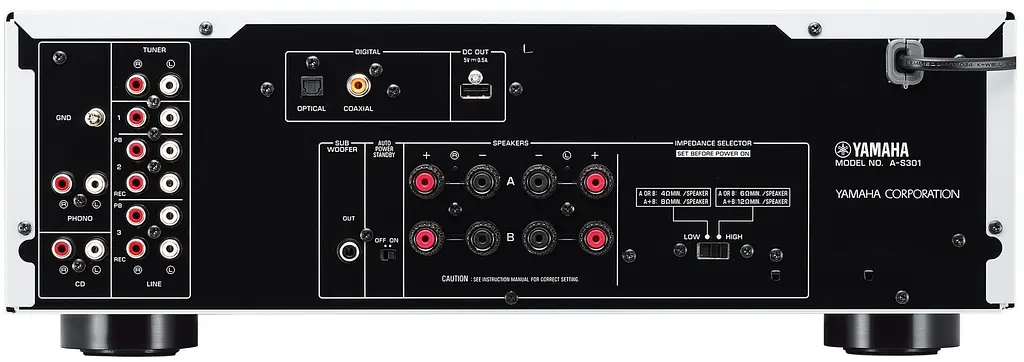Интегрирующий усилитель Yamaha A-S301 II Black - фото 2