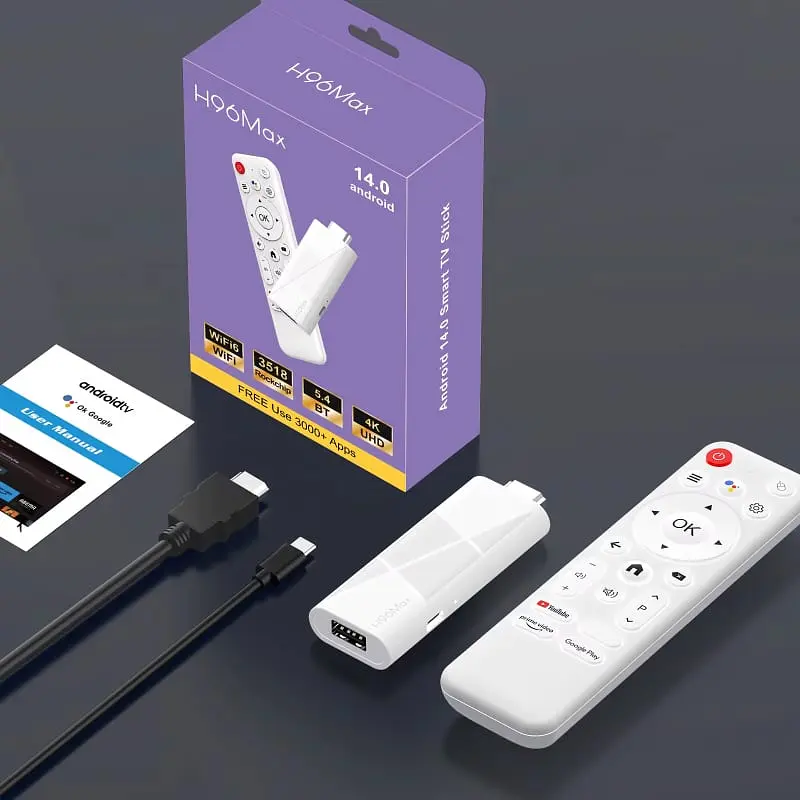 Смарт ТВ приставка стік H96 Max RK3518 2/16 Гб Android TV 14 Smart Box Stick - фото 8