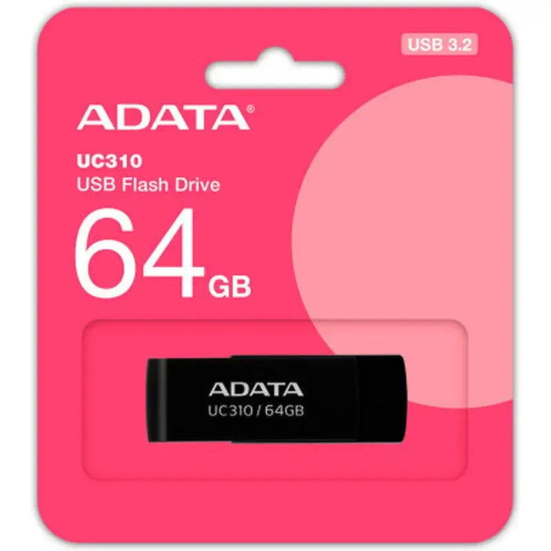 USB флеш накопичувач ADATA 64GB UC310 Black USB 3.0 (UC310-64G-RBK) - фото 4