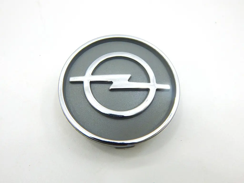 Ковпачки на литі диски Opel 60х55 мм об'ємний логотип Сірі 4 шт - фото 3