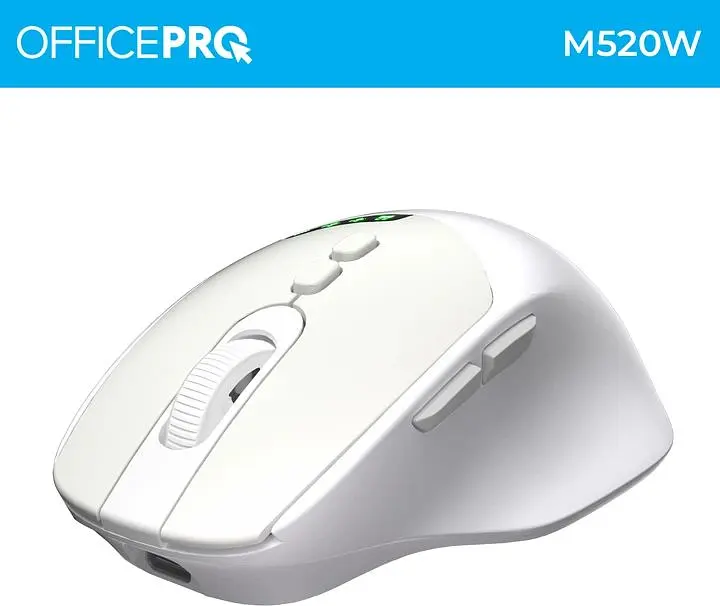 Мышь OfficePro Silent Click Wireless White (M520W) - фото 12