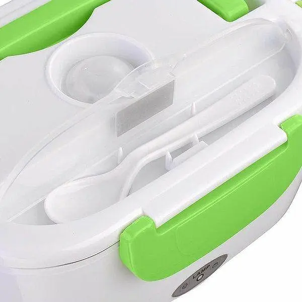 Електричний ланч-бокс контейнер Electronic Lunchbox YS 001 40 W з підігрівом термос для їжі Біло-салатовий - фото 4