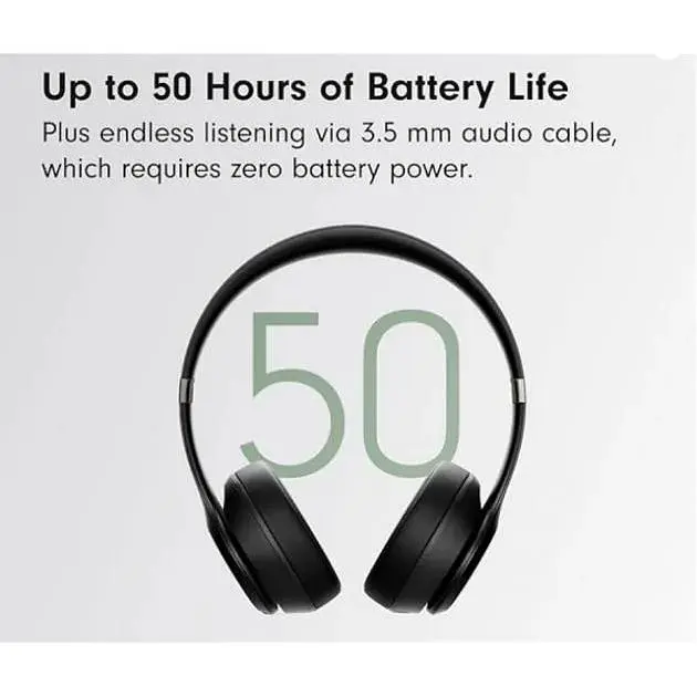 Беспроводные наушники Beats Solo 4 Matte Black (черные) MUW23 - фото 7