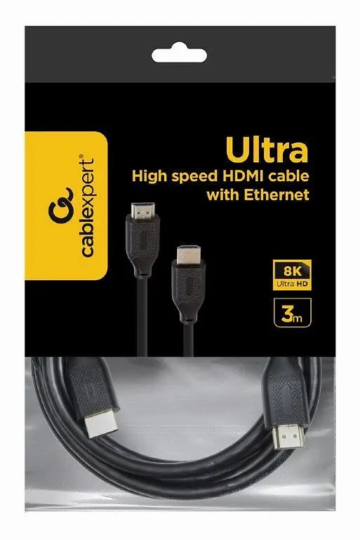 Кабель Cablexpert HDMI - HDMI V 2.1 (M/M), 3 м, черный пакет (CC-HDMI8K-3M) - фото 2