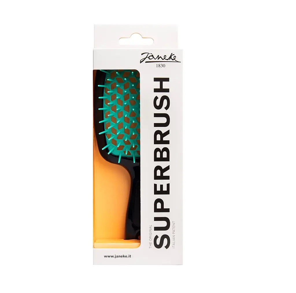 Гребінець SUPER BRUSH Чорна з бірюзовим Janeke - фото 3