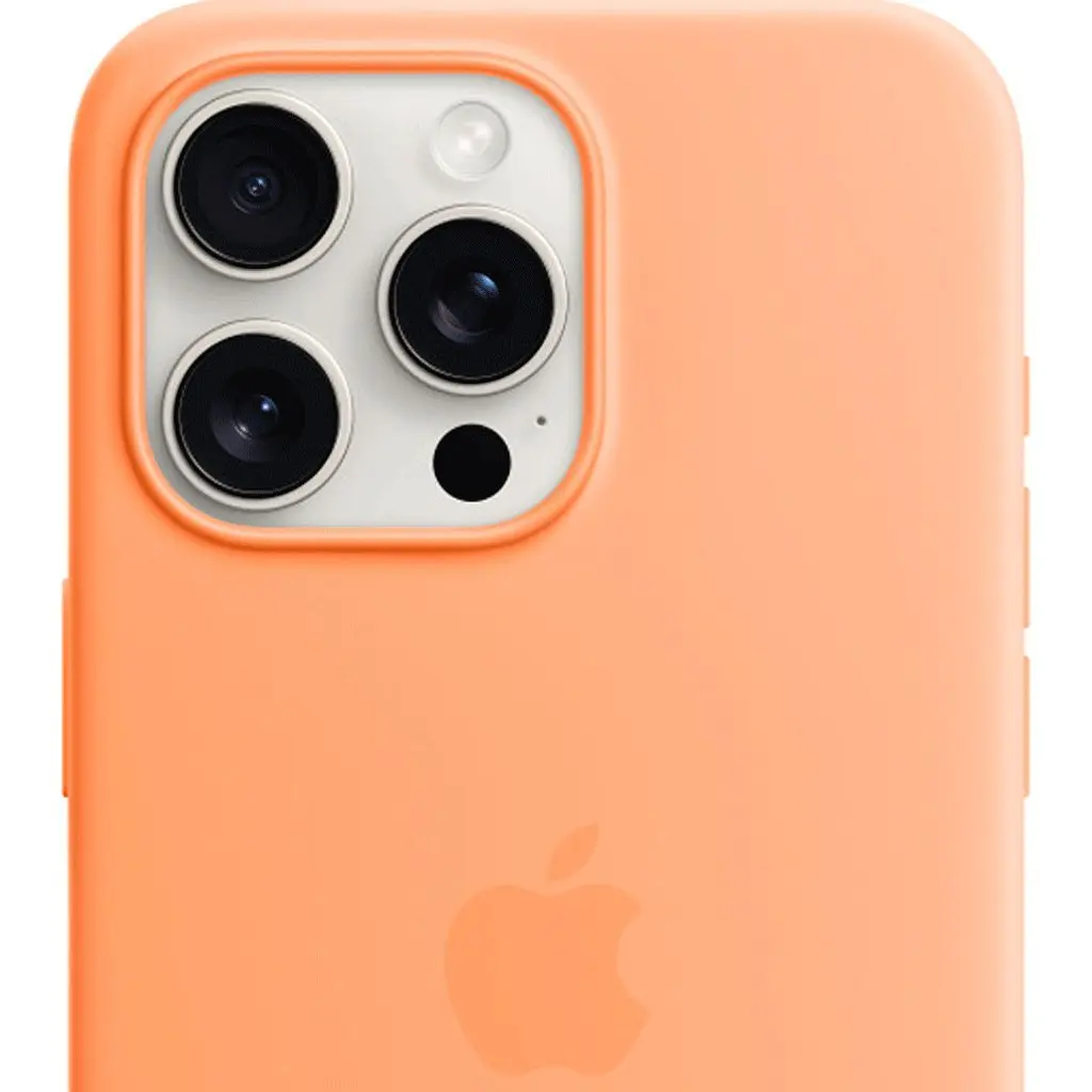 Чохол Silicone Case with MagSafe для Apple iPhone 15 Pro Max Orange Sorbet AAA [93258] - фото 3