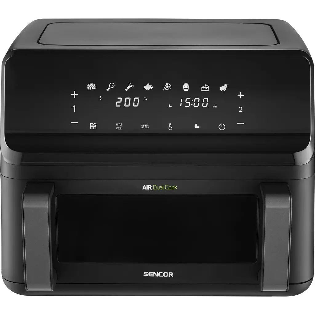 Мультипечь Sencor Dual Vita Fryer черный 9 л 2700 Вт (SFR9650BK) - фото 3