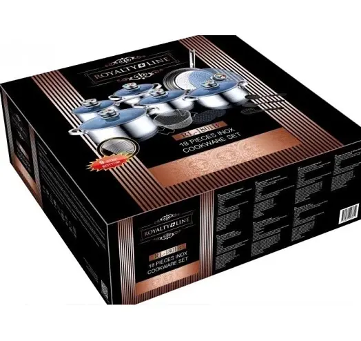 Набор кастрюль со сковородой и крышками Royalty Line RL-1801B из нержавеющей стали - фото 4