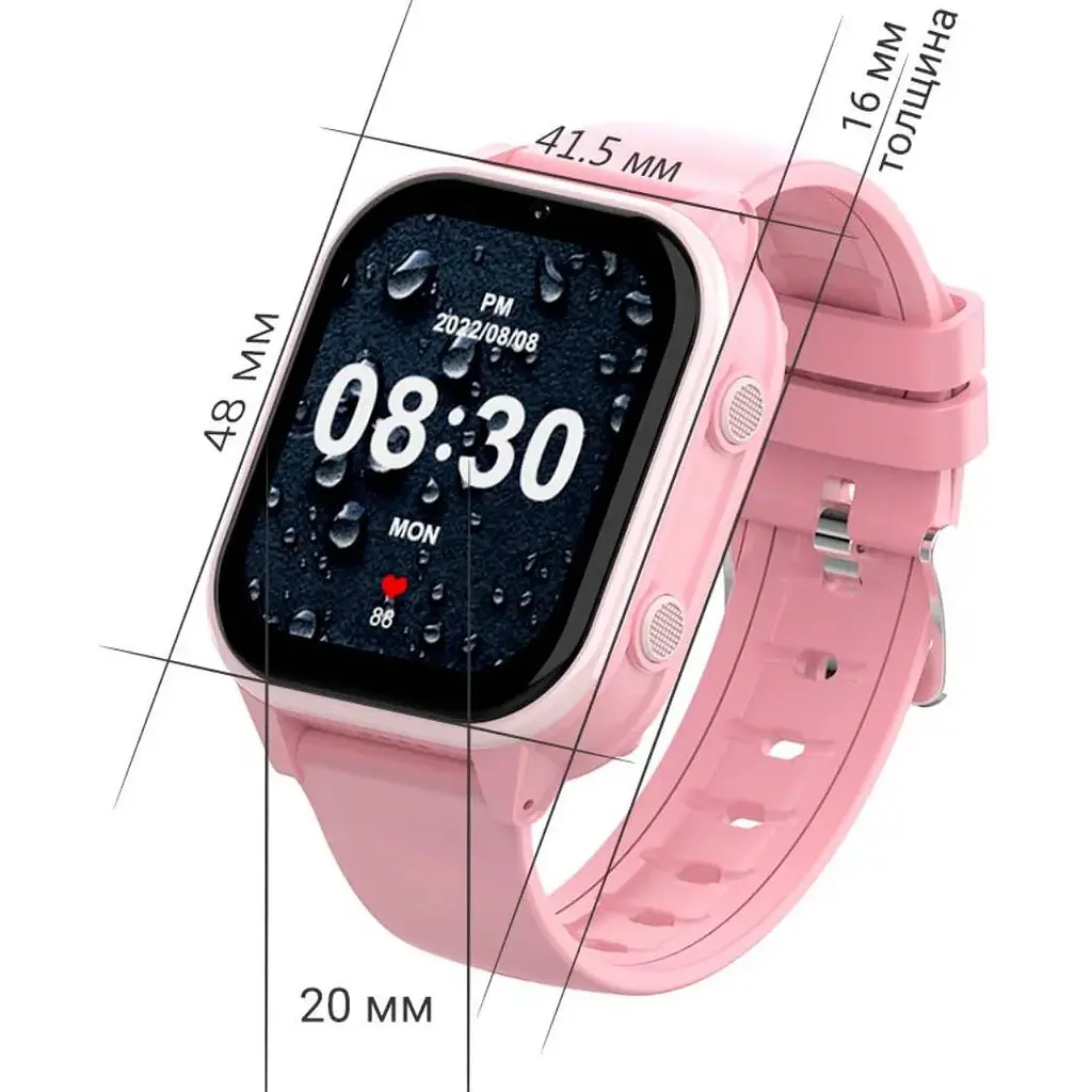 Розумний годинник з відеодзвінком Wonlex KT19 PRO 8GB Pink (SBWKTP8P) - фото 6