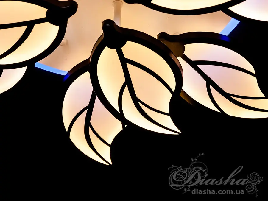 Люстра стельова LED Diasha 8028/8+4BK, 180W, 3200K-6000K, чорний метал, сучасний стиль для дому - фото 4