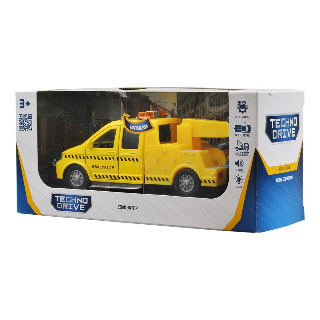 Автомодель TechnoDrive City service Евакуатор жовтий (510651.270) - фото 10