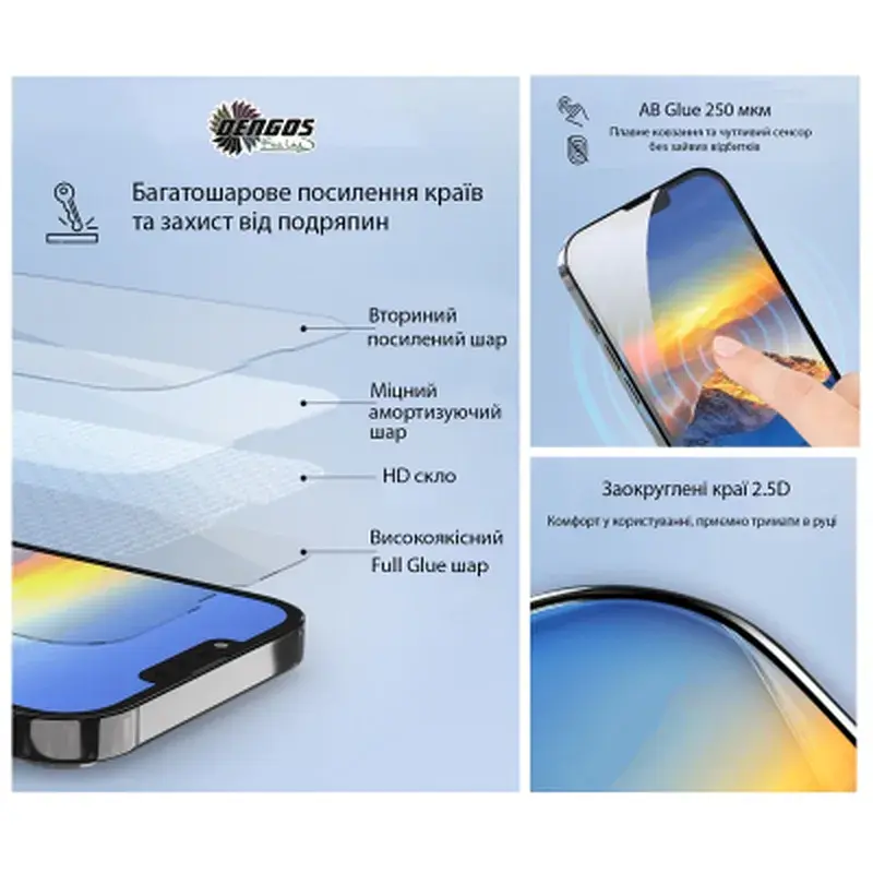 Скло захисне Dengos Full Glue Xiaomi Redmi Note 15 Pro 5G Black (TGFG-427) - фото 4