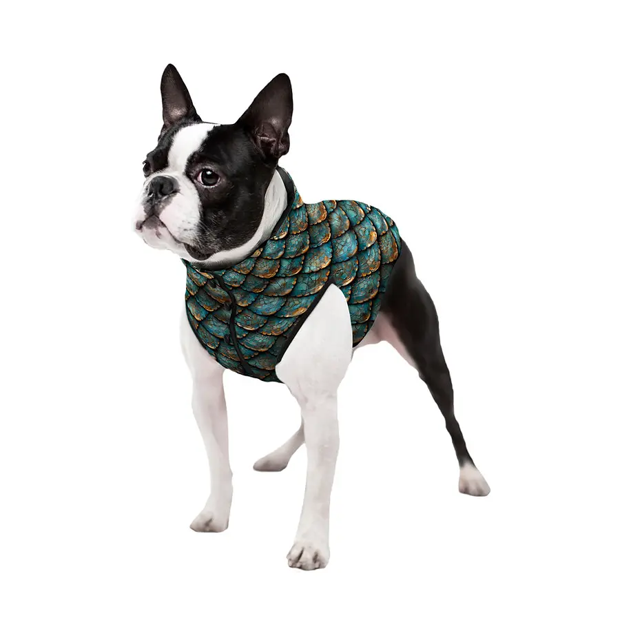 Курточка для собак Collar Waudog Clothes, рисунок "Луска", XS22, В 33-36 см, С 19-22 см - фото 3