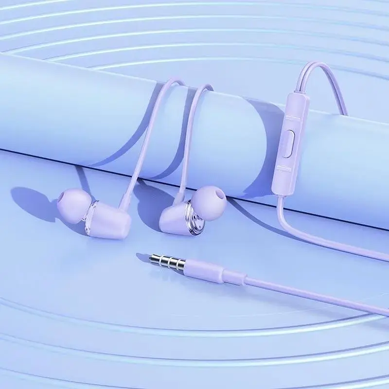 Навушники Hoco M107 Discoverer універсальні earphones з мікрофоном фіолетові - фото 2
