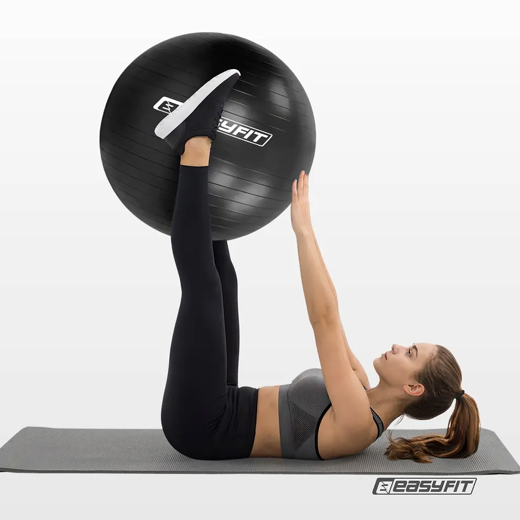 М’яч для фітнесу EasyFit BalanceBall 85 см чорний - фото 2