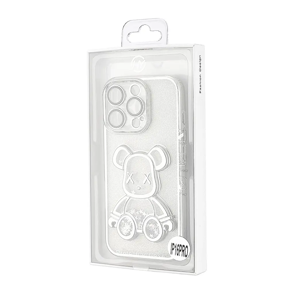 Чохол Shining Bear Case Protected Camera iPhone 16 Pro Silver - фото 2