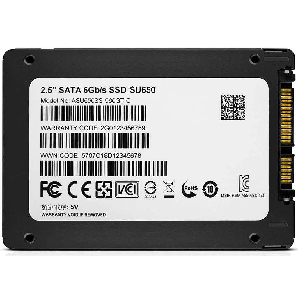Накопичувач SSD Adata Sata 2.5" 1Tb (960GB) Ultimate SU650 Silicon Motion 3D TLC (ASU650SS-960GT-R) - фото 5