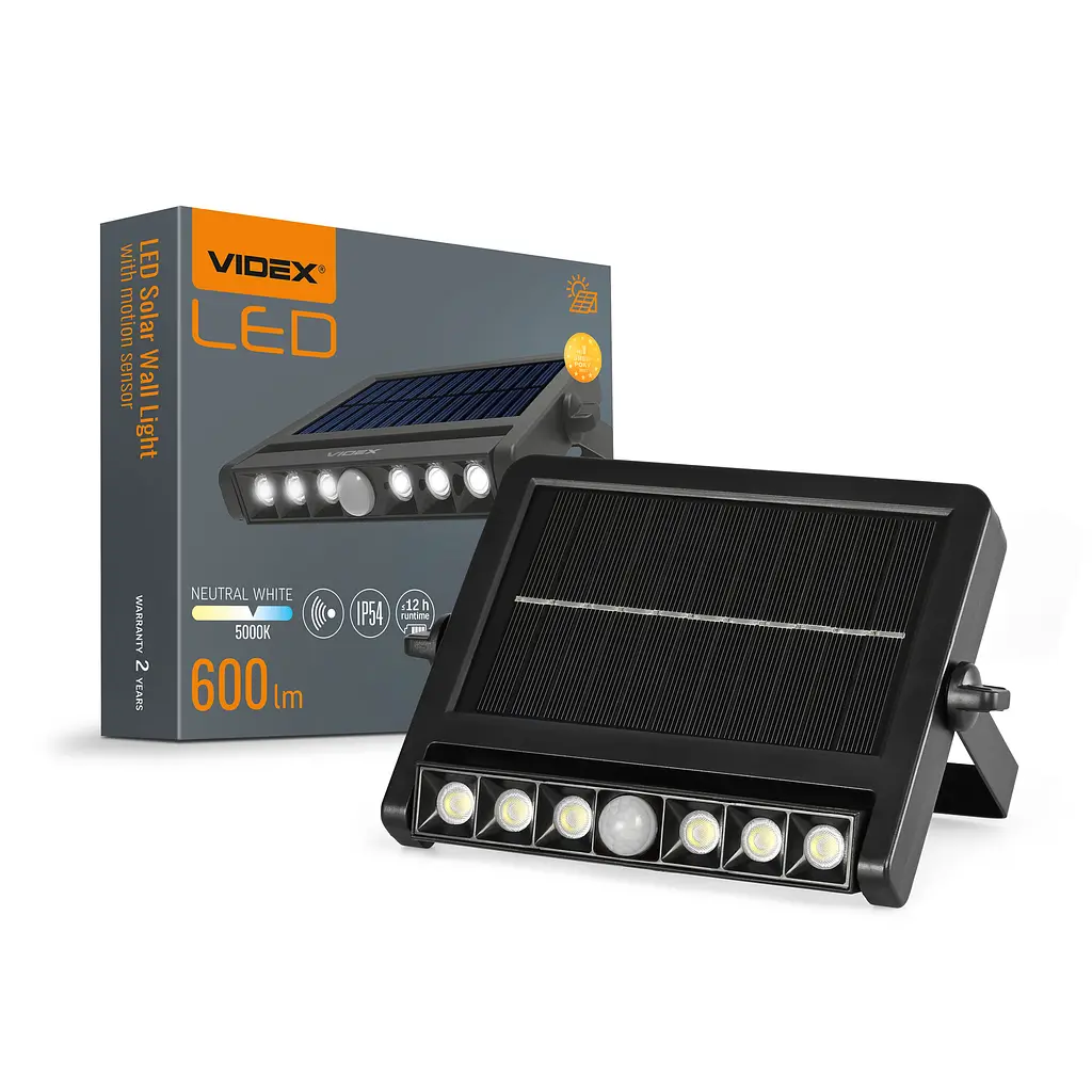 LED світильник автономний настінний Videx 10W 600Lm 5000K IP54 сенсорний (27547-000)