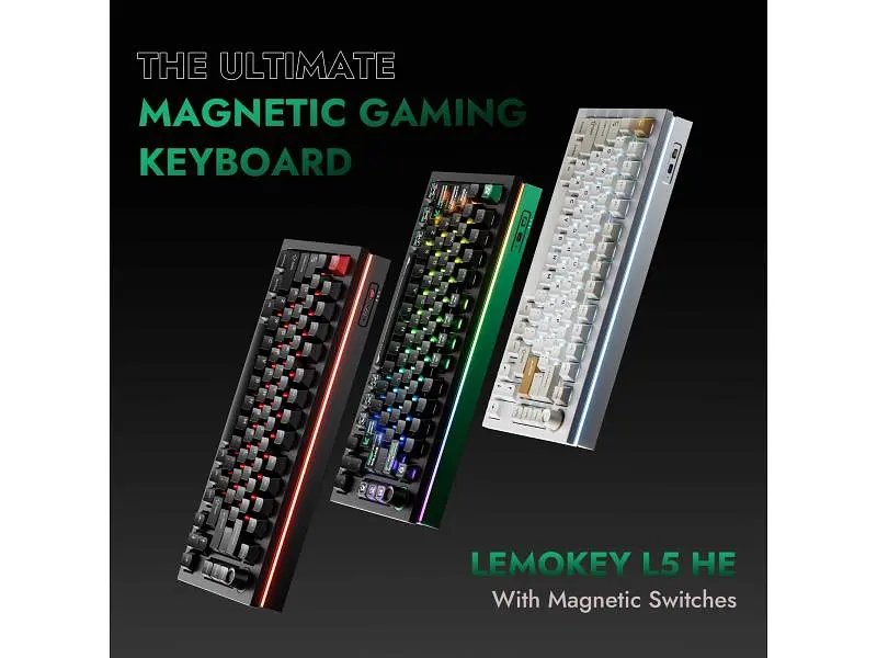 Клавіатура Lemokey L5 Magnetic Down Master (L5W-P1) - фото 5