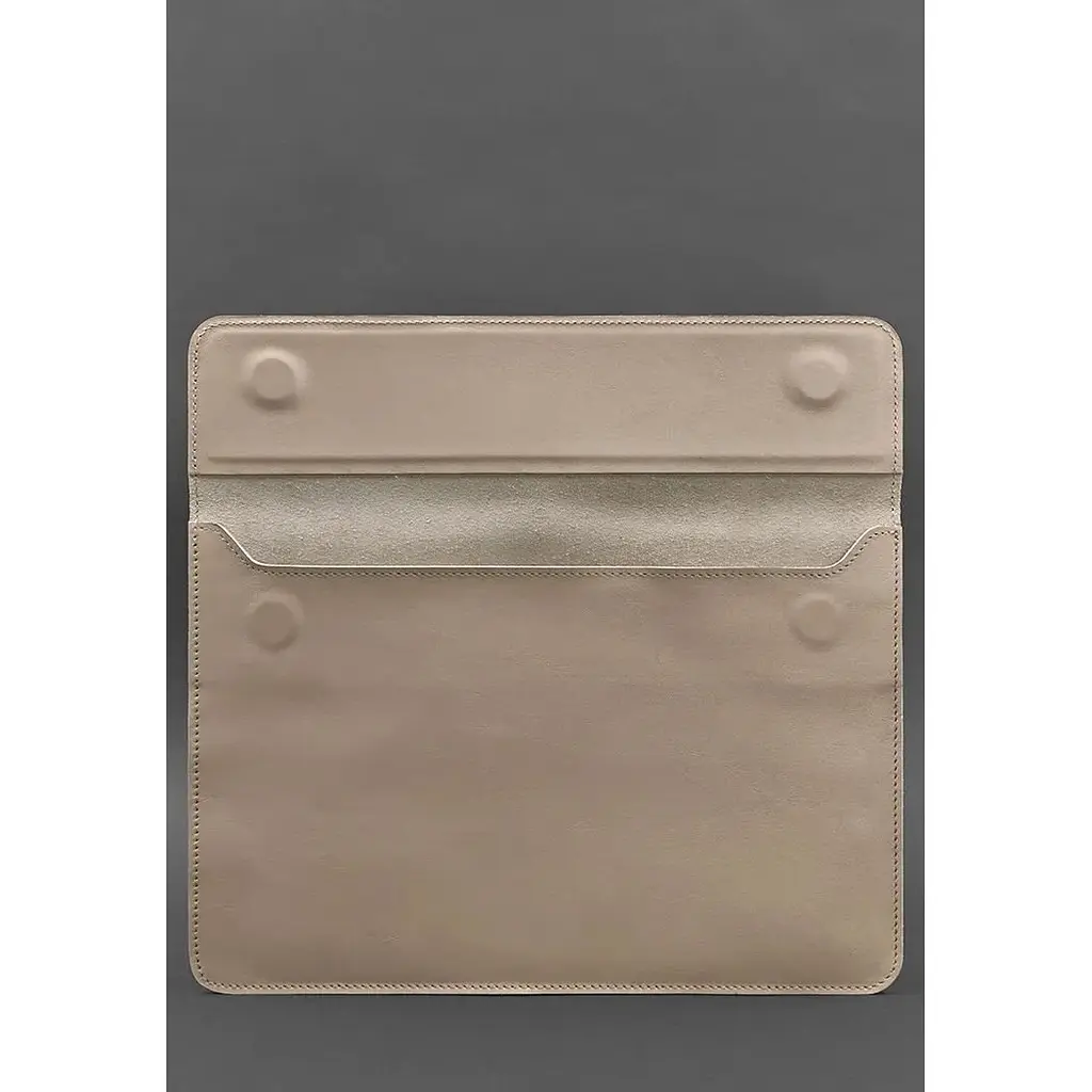 Шкіряний чохол-конверт BlankNote на магнітах для MacBook 15 дюйм Світло-бежевий - фото 3