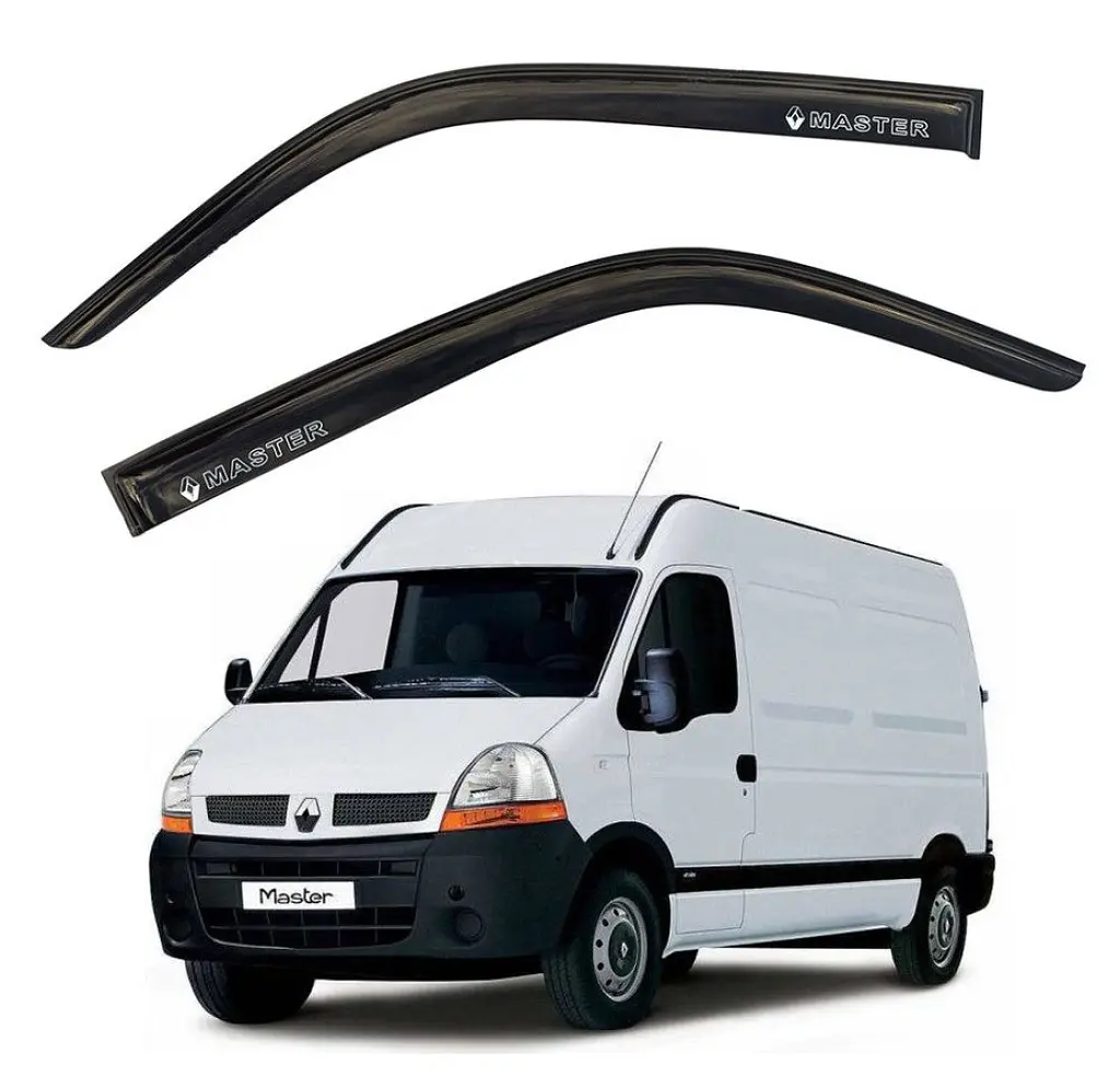 Дефлектори вікон вітровики Renault Master Movano 2003- / 2010- Скотч 3M Voron Glass - фото 2