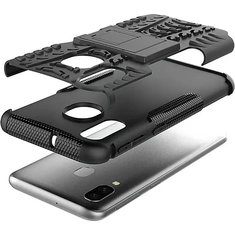 Чехол-накладка Toto Dazzle Kickstand 2 in 1 Case Samsung Galaxy A40 Black - фото 4