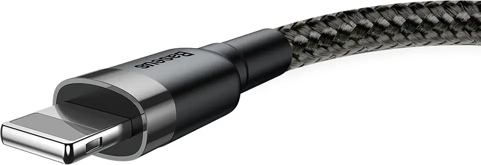 Кабель Baseus Cafule USB for Lightning 2.4A 1m grey black (CALKLF-BG1) - фото 4