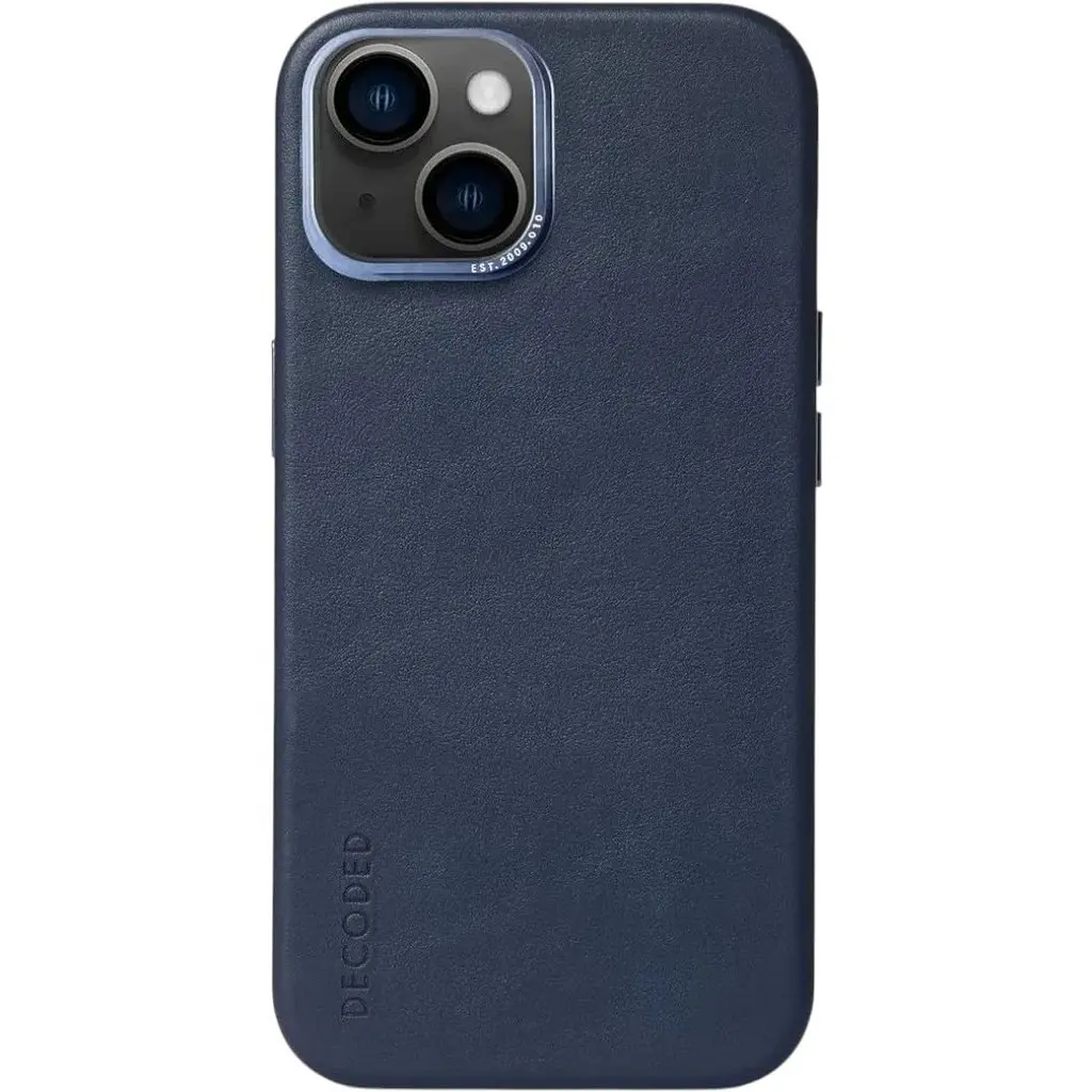 Оригінальний шкіряний чохол Decoded Leather Case MagSafe для Apple iPhone 13 (6.1") Matt Navy Blue - фото 2