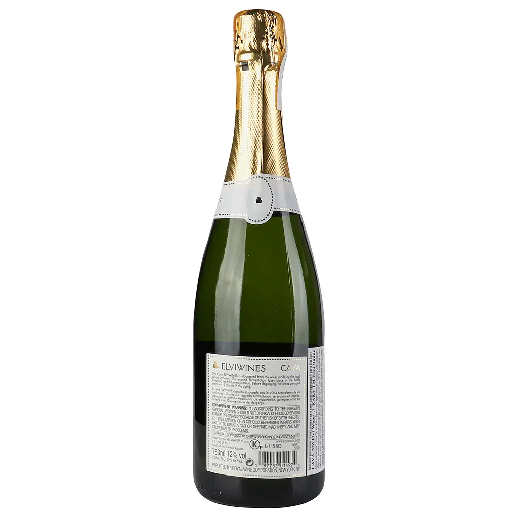 Вино ігристе Elvi Wines Cava Brut, біле, брют, 0,75 л, 11,5% (872780) - фото 4
