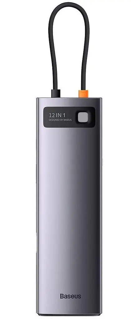 USB-Хаб Baseus Metal Gleam Series 12-in-1 (Type-C to HDMI+USB3.1*2+USB3.0*2+Type-C 3.1+PD+RJ45+SD/TF gray (WKWG020213) - фото 5