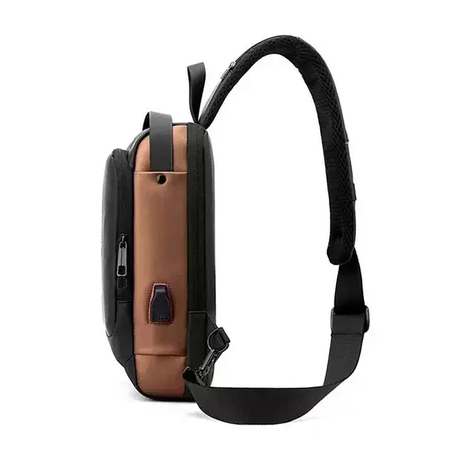 Нагрудна сумка Backpac XL-1514100 чорно-сіра маленька - фото 2