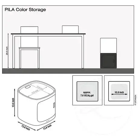 Бокс для зберігання Lechuza Pila Color Storage бiрюзовий (15921) - фото 2