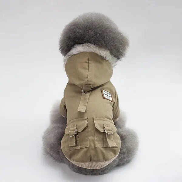 Пальто для собак Derby Military Coat, Khaki, M Хакі - фото 3