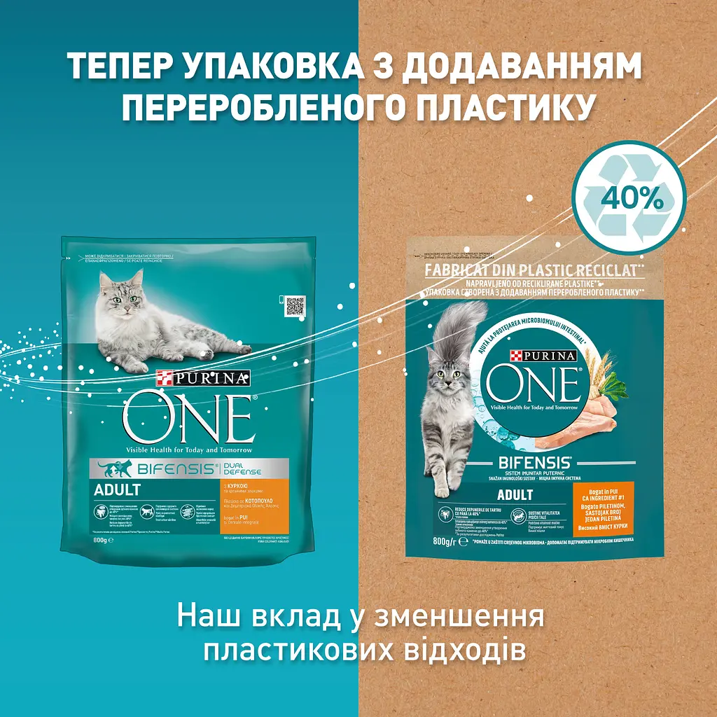 Сухой корм для котов Purina One Adult с курицей и цельными злаками 800 г - фото 6