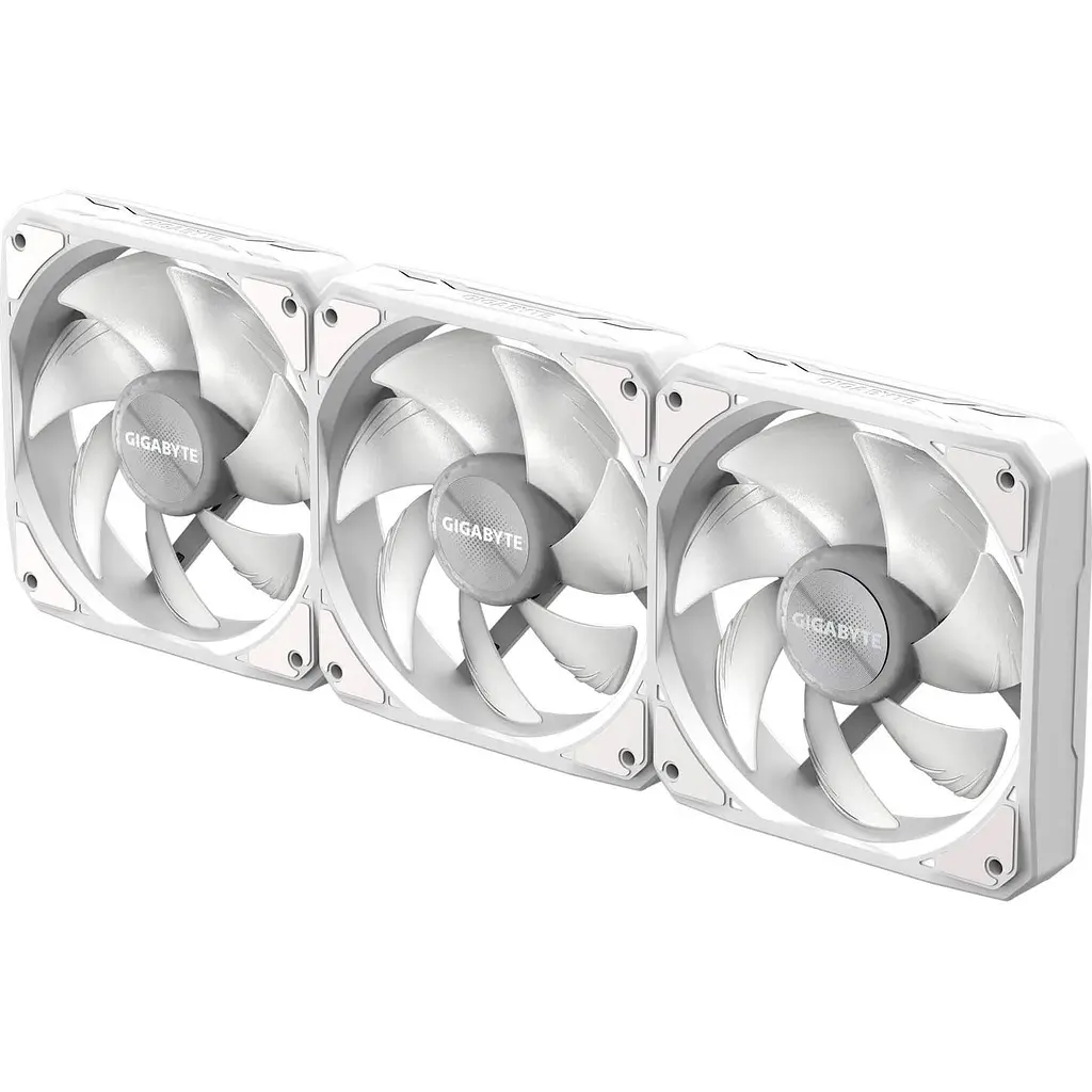 Комплект вентиляторів Gigabyte EZ CHAIN 120мм FAN 120 3-Pack White (GP-GBT EZFAN1203 ICE) - фото 5