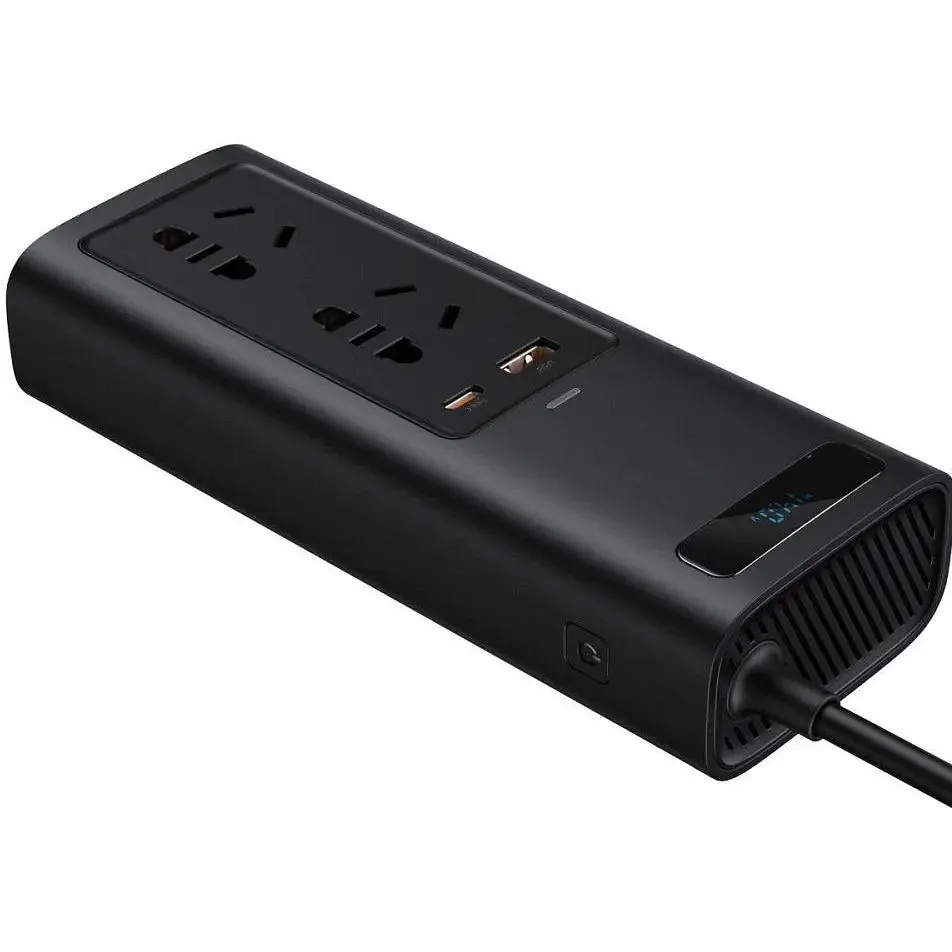 Автомобильный инвертор Baseus In Car Inverter 150W (220V CN/EU) black - фото 9