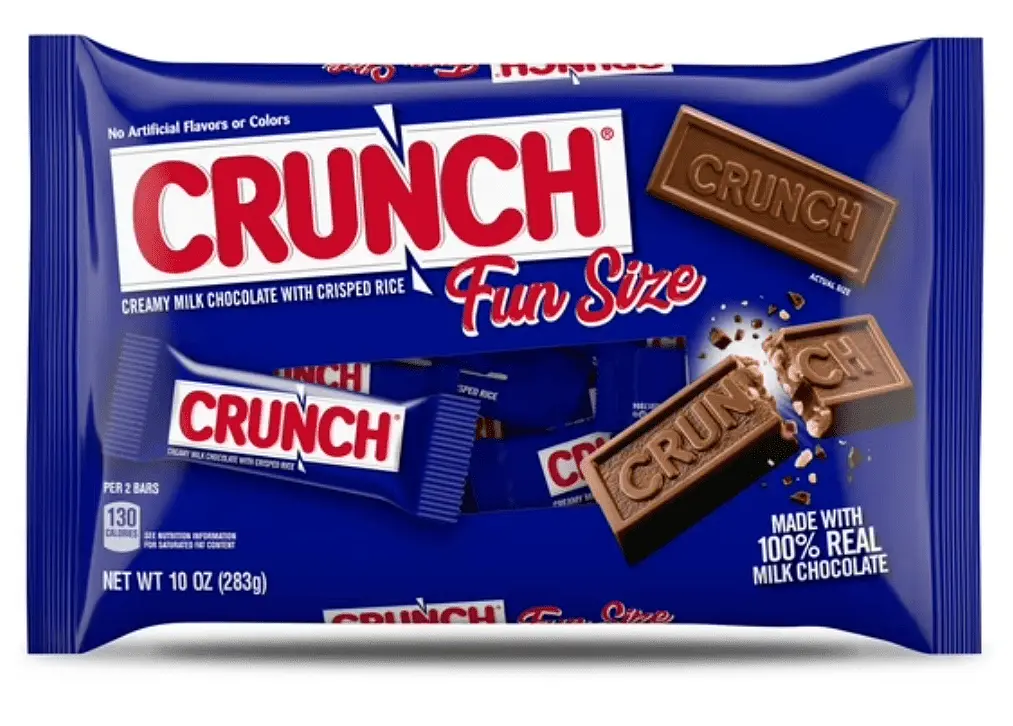 Шоколадні батончики Crunch Milk Chocolate and Crisped Rice Fun Size 283 г