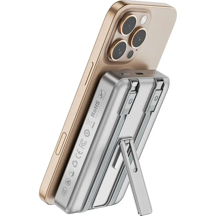 Внешний аккумулятор WiWU Elite Wi-P056 10000mAh 22.5W Silver (6977703652390) [161281] - фото 7