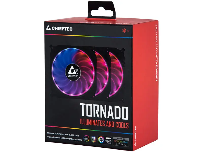Набір вентиляторів Chieftec Tornado (CF-3012-RGB) - фото 5
