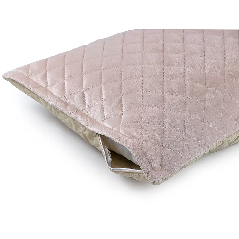 Чохол на подушку Руно велюр Apricot ромб 50 х 70 см (382.55 Apricot ромб) - фото 4