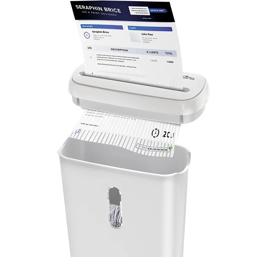 Знищувач документів Media-Tech MT223, A4, 80g х 5, 8л, DIN 66399-2 - фото 7