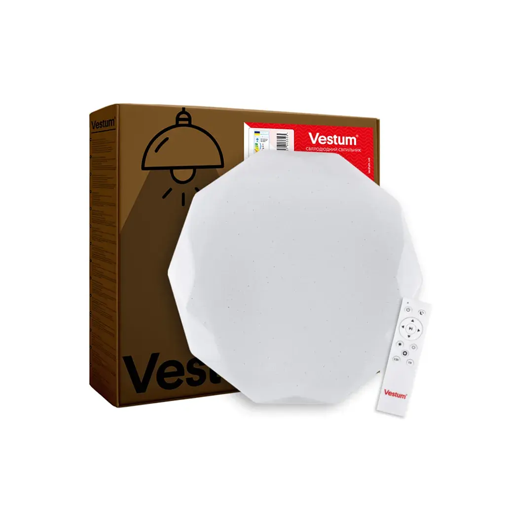 Світильник Vestum DIAMANT зоряне небо 60W 3000К-6500К з ДК (VS-91042) - фото 2