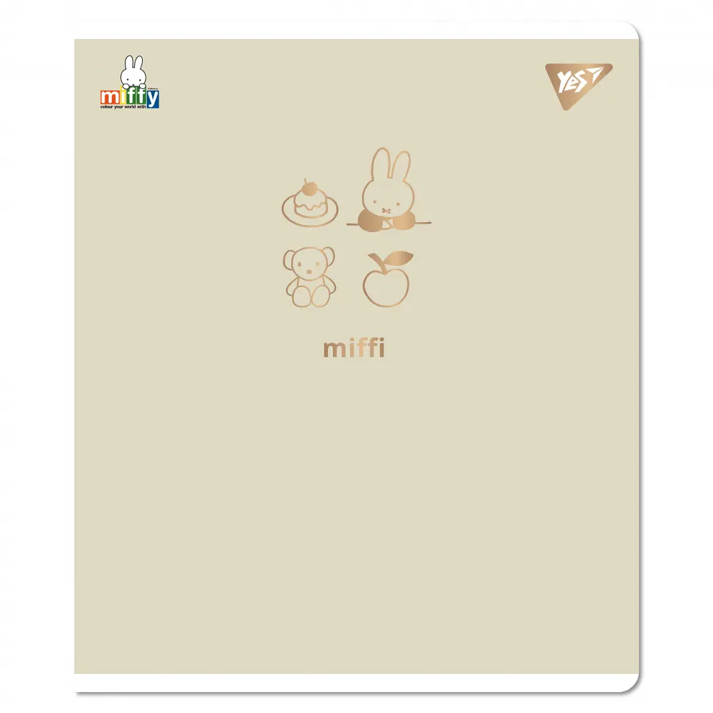 Зошит Yes Gold Miffy 12 аркушів лінія (767507), в асортименті - фото 2
