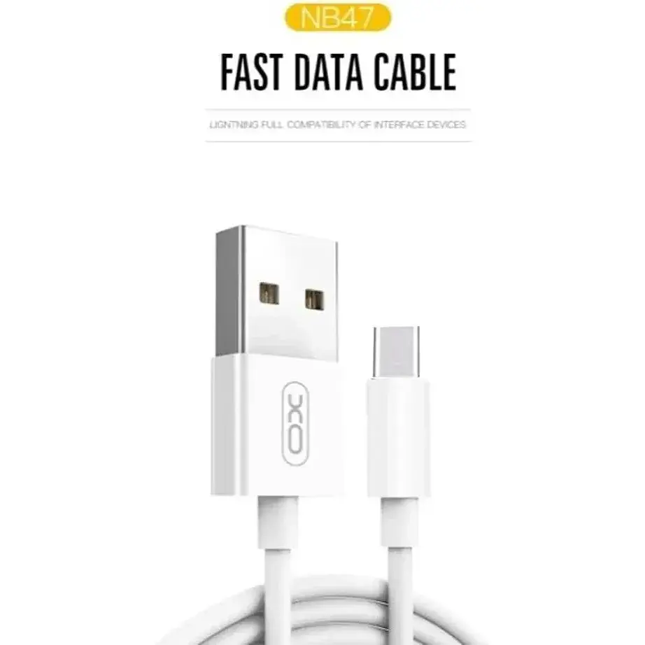 Кабель XO NB47 USB A - USB C 2.0 A білий - фото 2